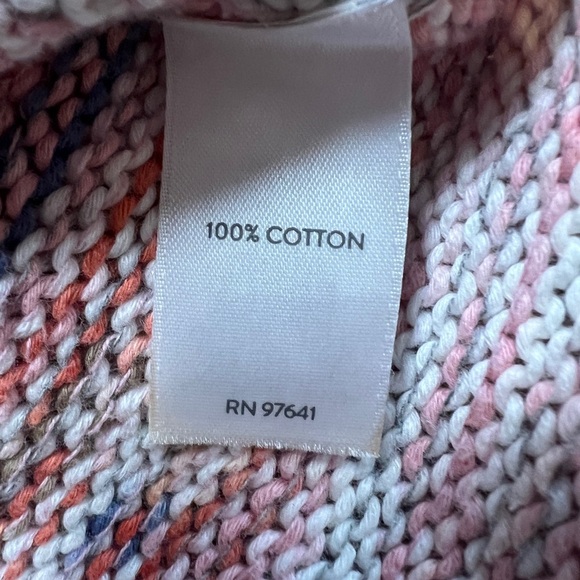 J. Jill Cotton Space Dye Sweater Tunic Multicolor Knit Pullover Size Medium - Picture 6 of 6